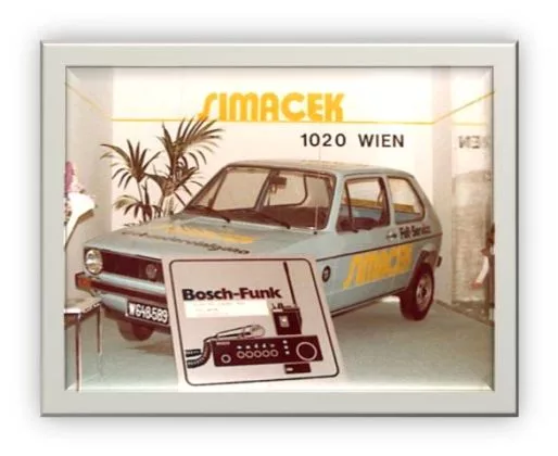 Hellblaues SIMACEK-Autos