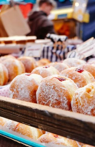 Krapfen in der Auslage